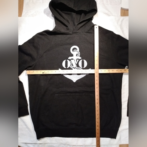 OVO October's Very Own Indigo Dyed Super Heavy Cotton Black Anchor Hoodie XXL - Picture 11 of 11